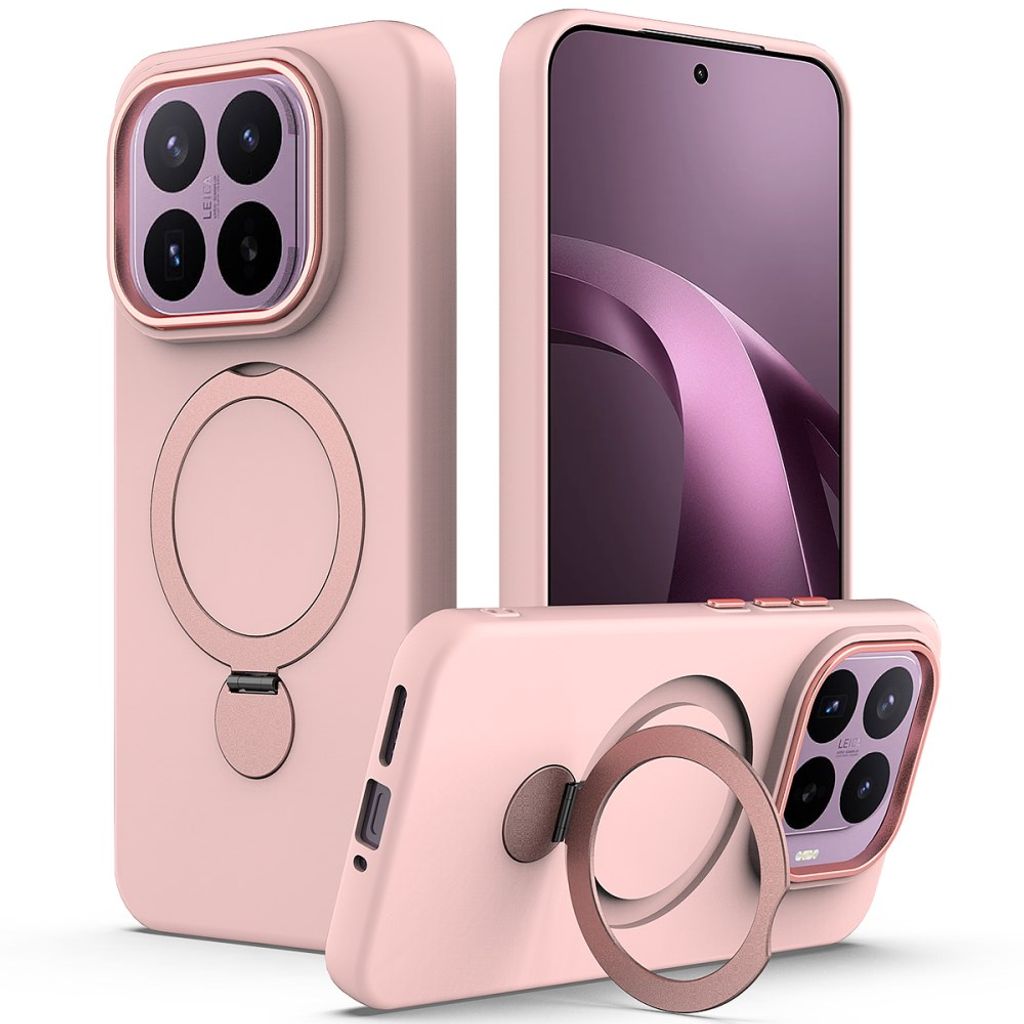 Xiaomi 17T MagSafe-skal med ringstativ - Rosa