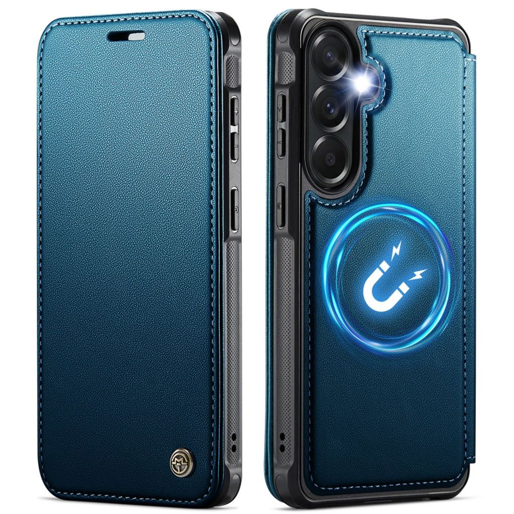 CASEME 053 Samsung Galaxy A17/A16/A26 Lompakkokotelo MagSafe RFID-estävä - Sininen