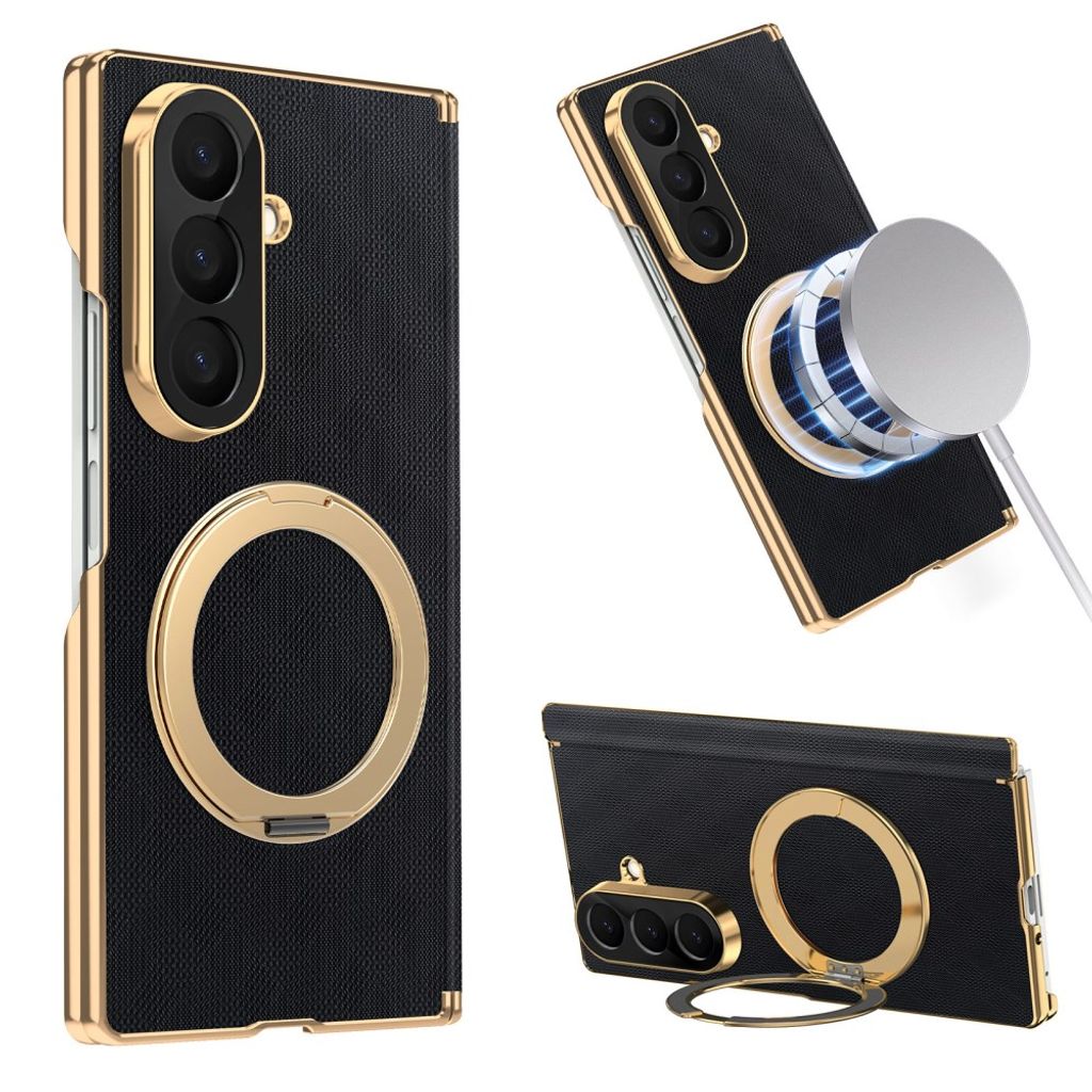 Samsung Galaxy Z Fold8 Ultra MagSafe kuori rengasjalustalla - Musta