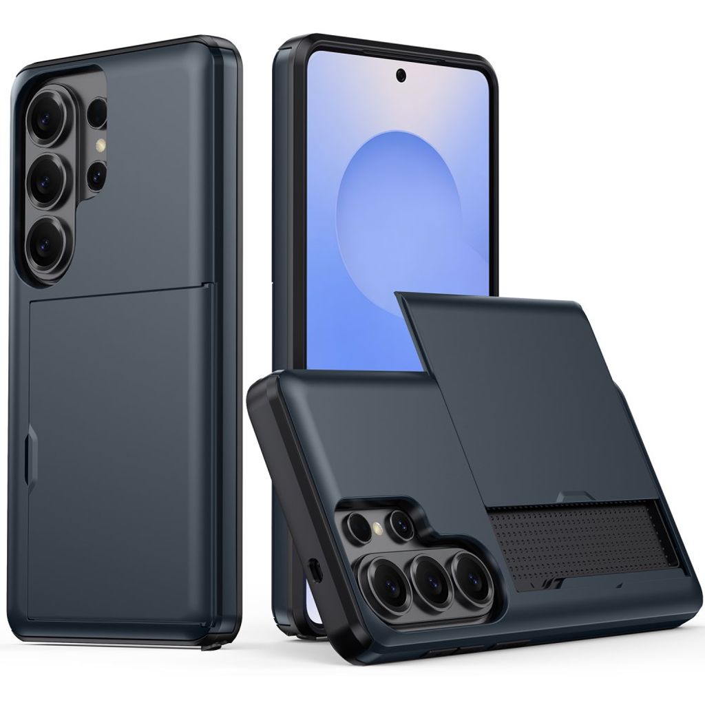 AMORUS Samsung Galaxy S26 Ultra Case Card Holder - Navy Blue