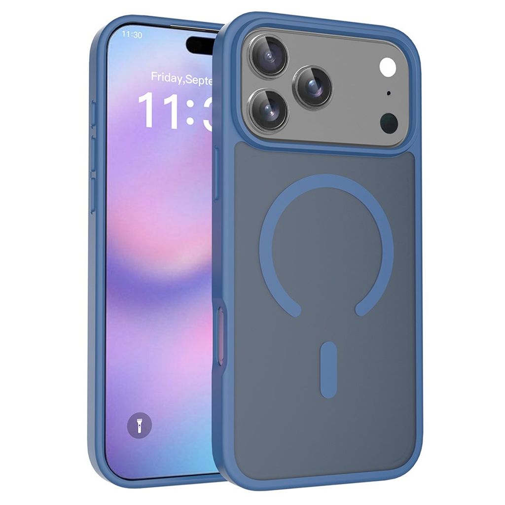 iPhone 18 Pro Max/17 Pro Max MagSafe TPU-deksel – blått