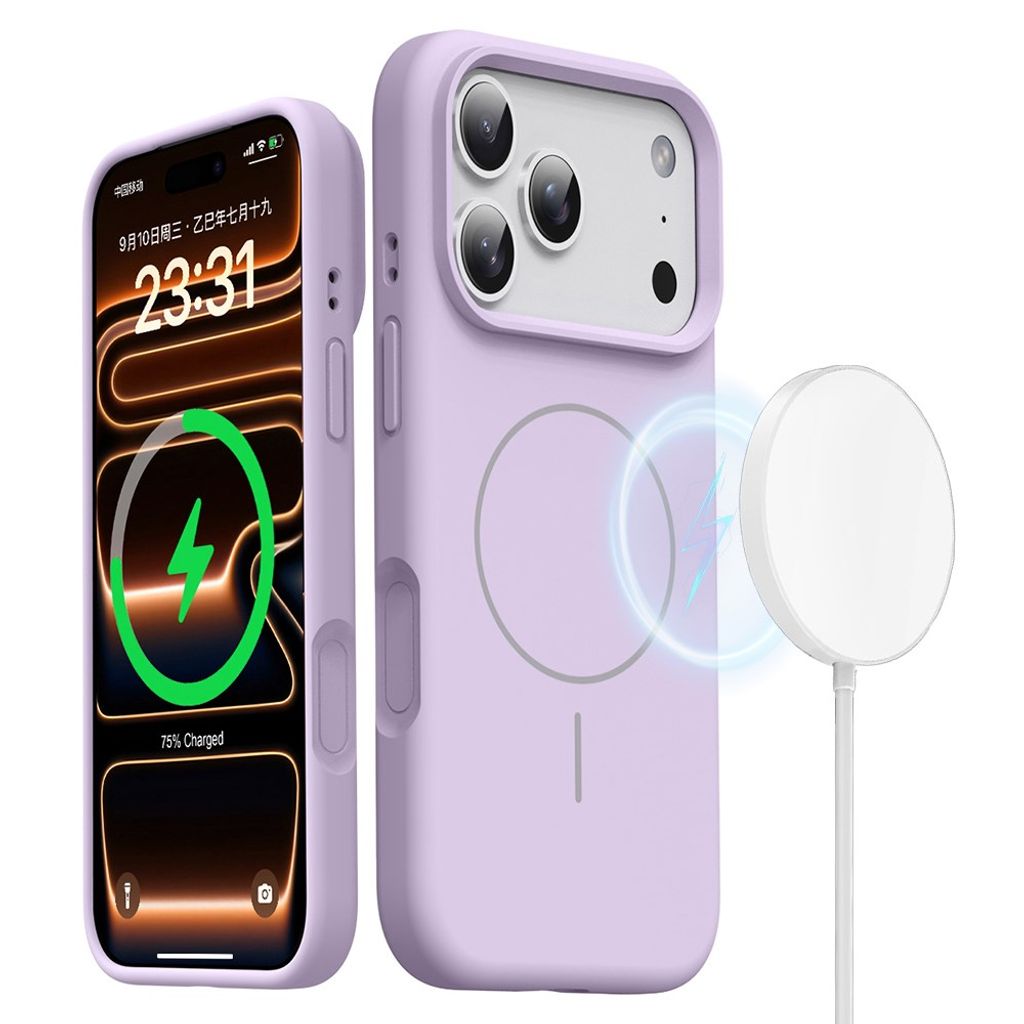 iPhone 18 Pro Max/17 Pro Max MagSafe Skal i silikon - Lila