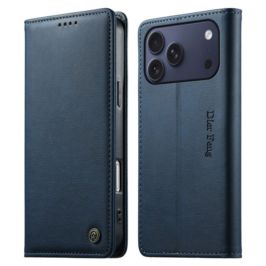 DIERFENG iPhone 18 Pro Max/17 Pro Max Lommeboketui RFID-blokkerende - Blå