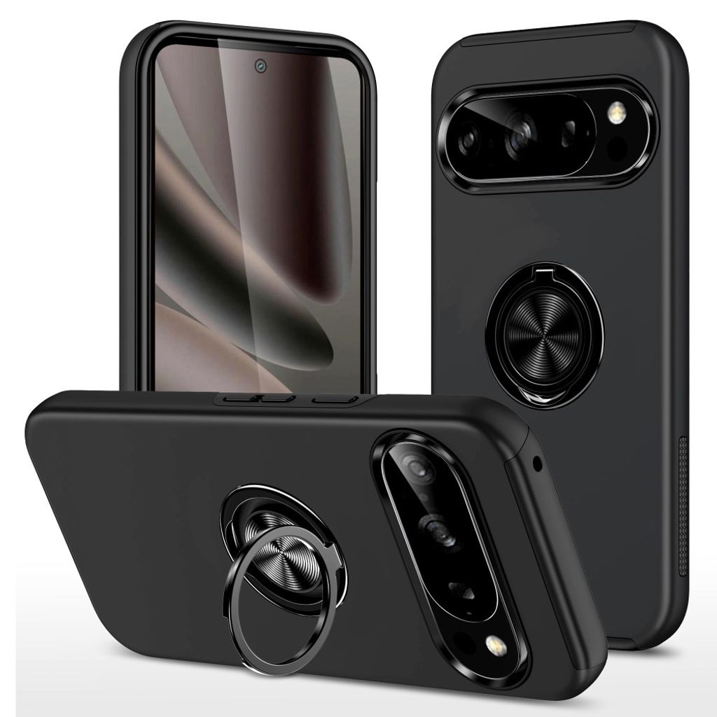 Google Pixel 11 / 11 Pro Skal med Ringhållare - Svart