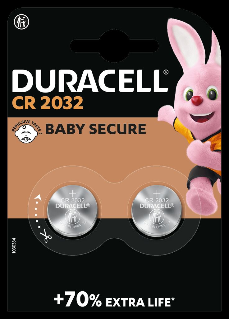 Duracell CR2032 / DL2032 Litium Knappcellsbatteri 2-pack | Batterier - Knappcellsbatterier - CR2032 | Batteritema