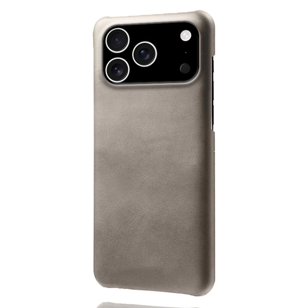 iPhone 18 Pro/17 Pro Deksel i PU-skinn - Grå