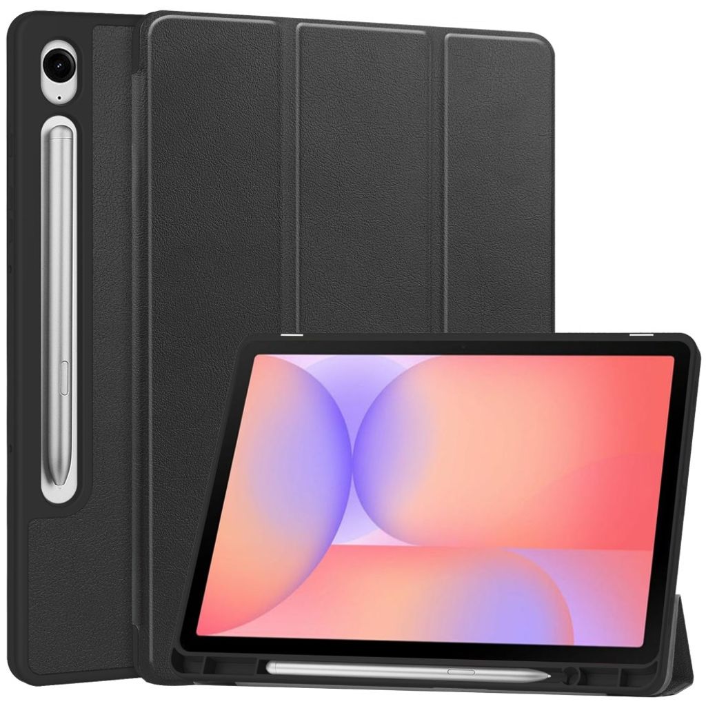 Samsung Galaxy Tab S10 Lite Etui med Stativ og Pennespor - Svart