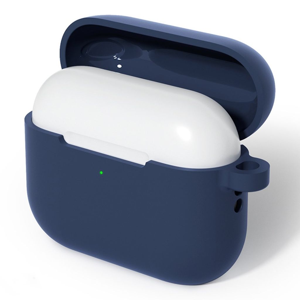 Apple AirPods Pro 3 Silikone Cover i Silikone med Karabinhage - Mørkeblå