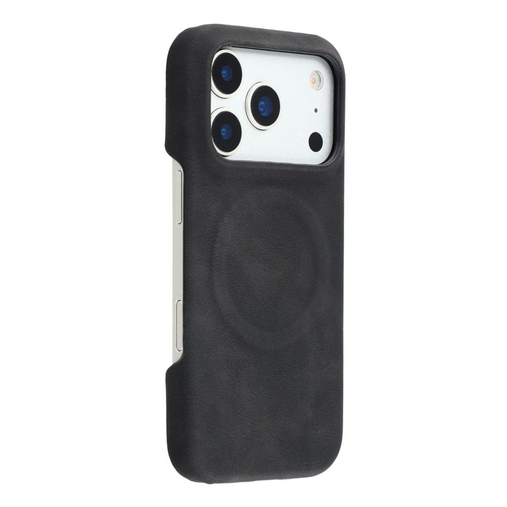 iPhone 18 Pro/17 Pro MagSafe Deksel i PU-skinn - Svart