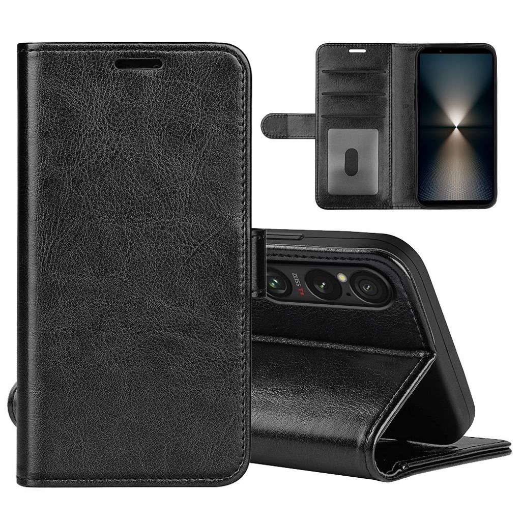 Sony Xperia 1 VII plånboksfodral med stativ – Svart
