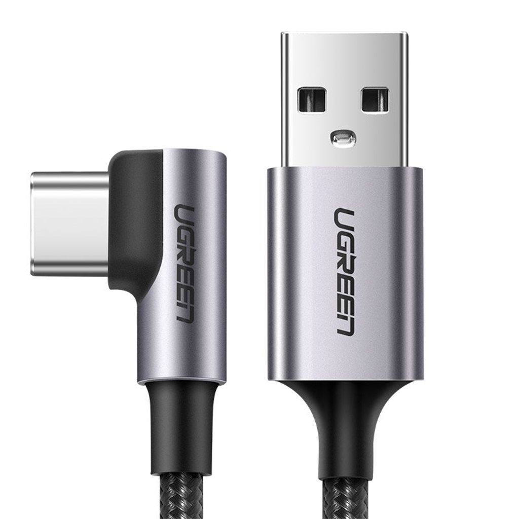 Ugreen US284 50941 USB-A til USB-C (vinklet) kabel 1m – grå