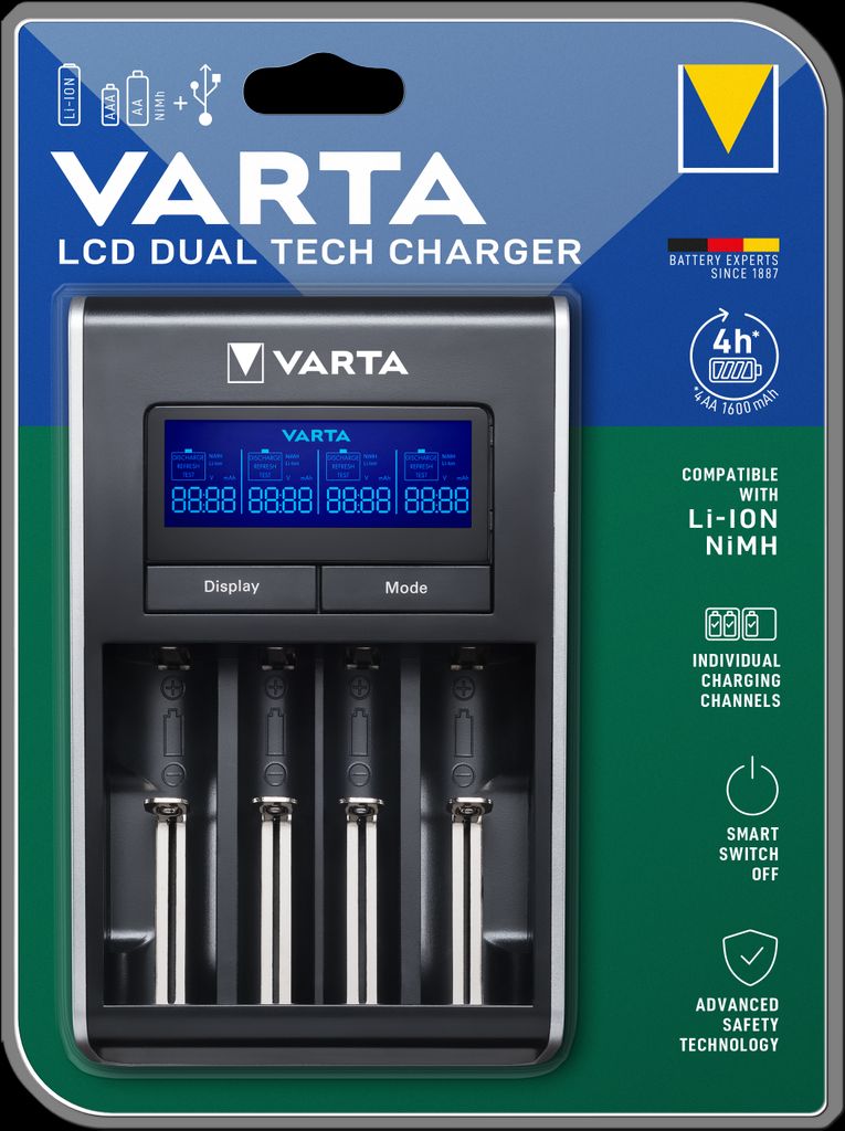 VARTA LCD Dual Tech batteriladdare
