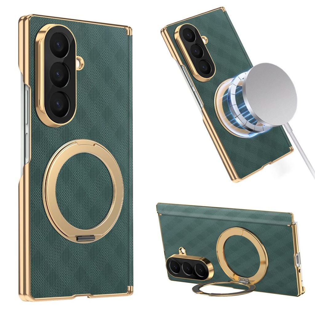Samsung Galaxy Z Fold8 Ultra MagSafe kuori rengasjalustalla - Vihreä