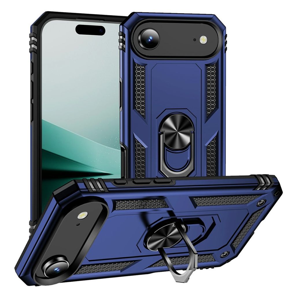 iPhone 17 Air Kuori, Sormuksenpidike - sininen