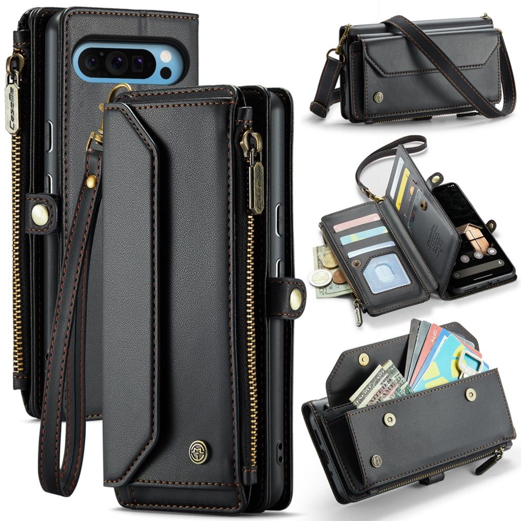 CASEME Google Pixel 10 Pro XL Fodral med 10 Kortfack - Svart