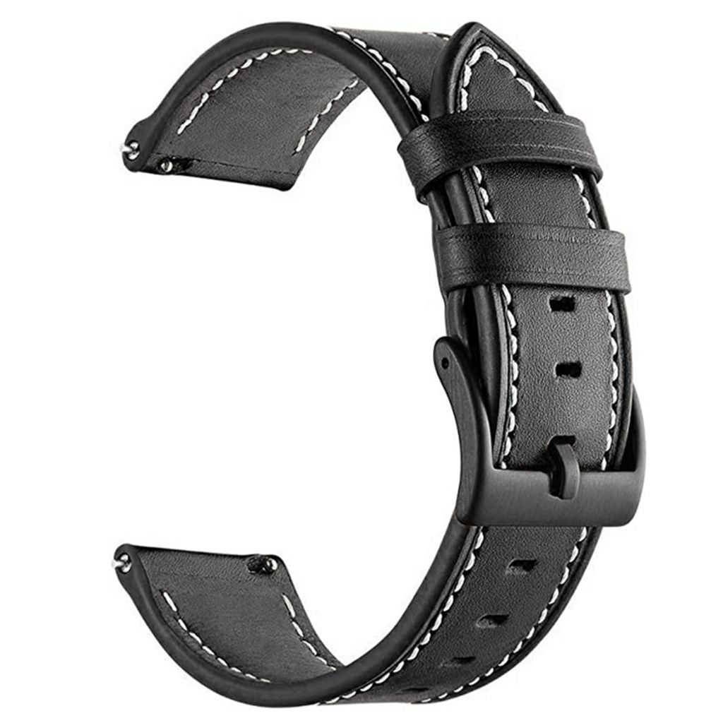 Garmin Forerunner 265 etc. Klockarmband i Läder - Svart