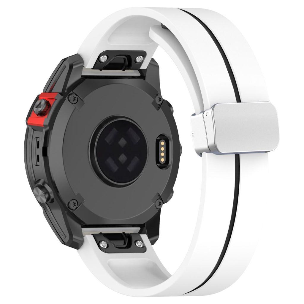 Garmin Fenix 7S etc. Watch Strap in Silicone - White