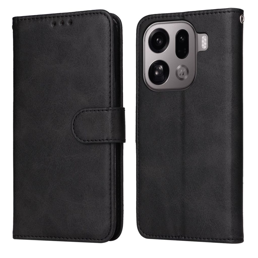 Oppo Find X9 Pro 5G Plånboksfodral PU-läder - Svart