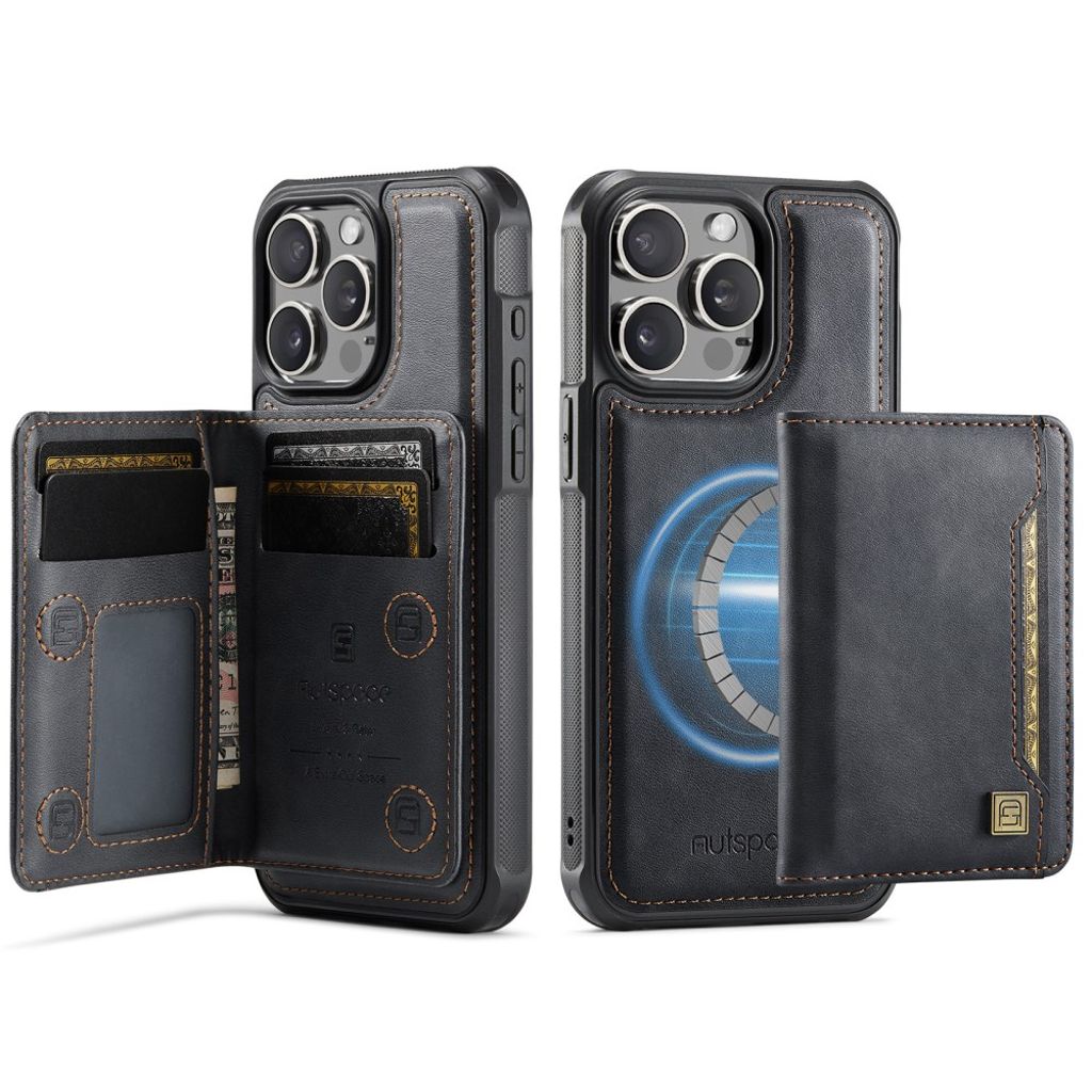 AUTSPACE iPhone 12 Pro Max Cover med Kortplads - Sort