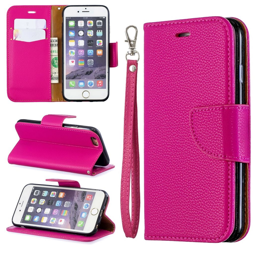 iPhone 6/6s Plånboksfodral med Kortfack - Rosa