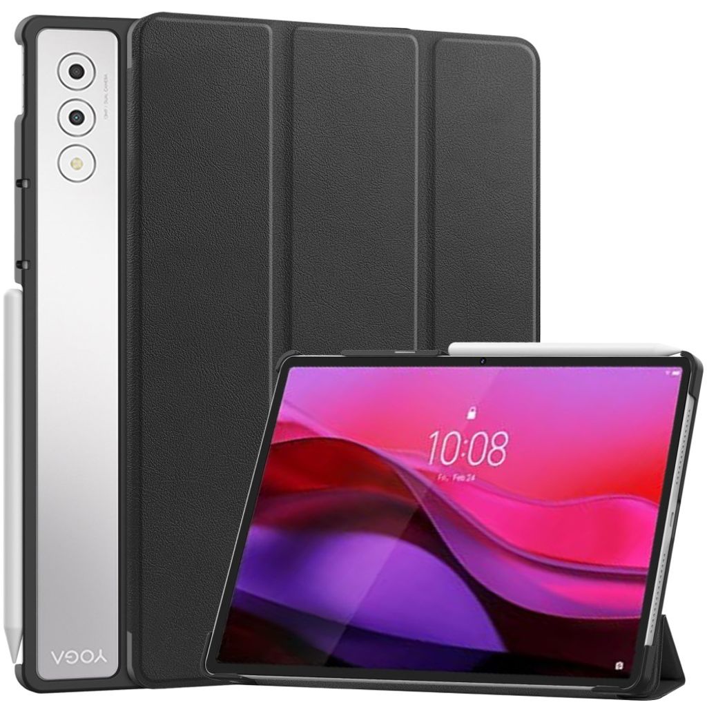 Lenovo Yoga Tab Plus Kotelo, jalusta - musta