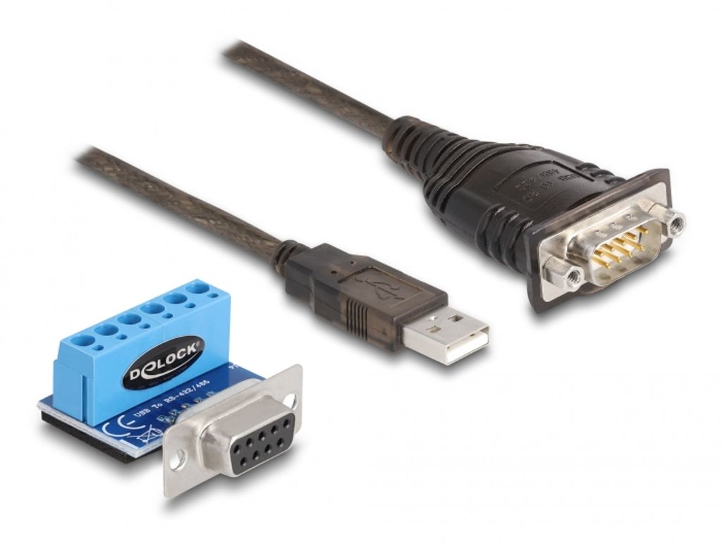 Delock-sovitin USB 2.0 - 1 x sarjaliitäntä RS-422/485