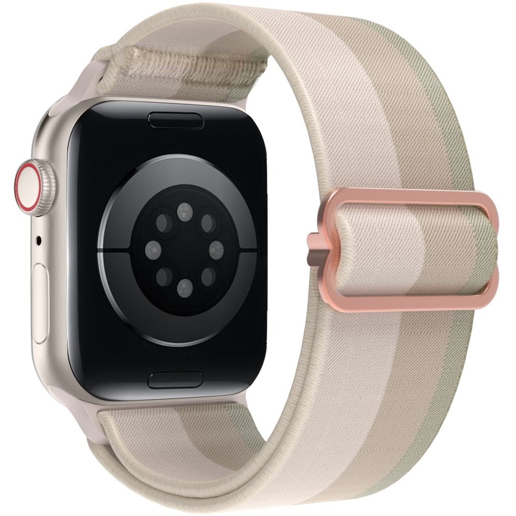 AHASTYLE WE26 Apple Watch 49 / 46 / 44 / 42mm Punottu nailoninen kellonranneke - Beige