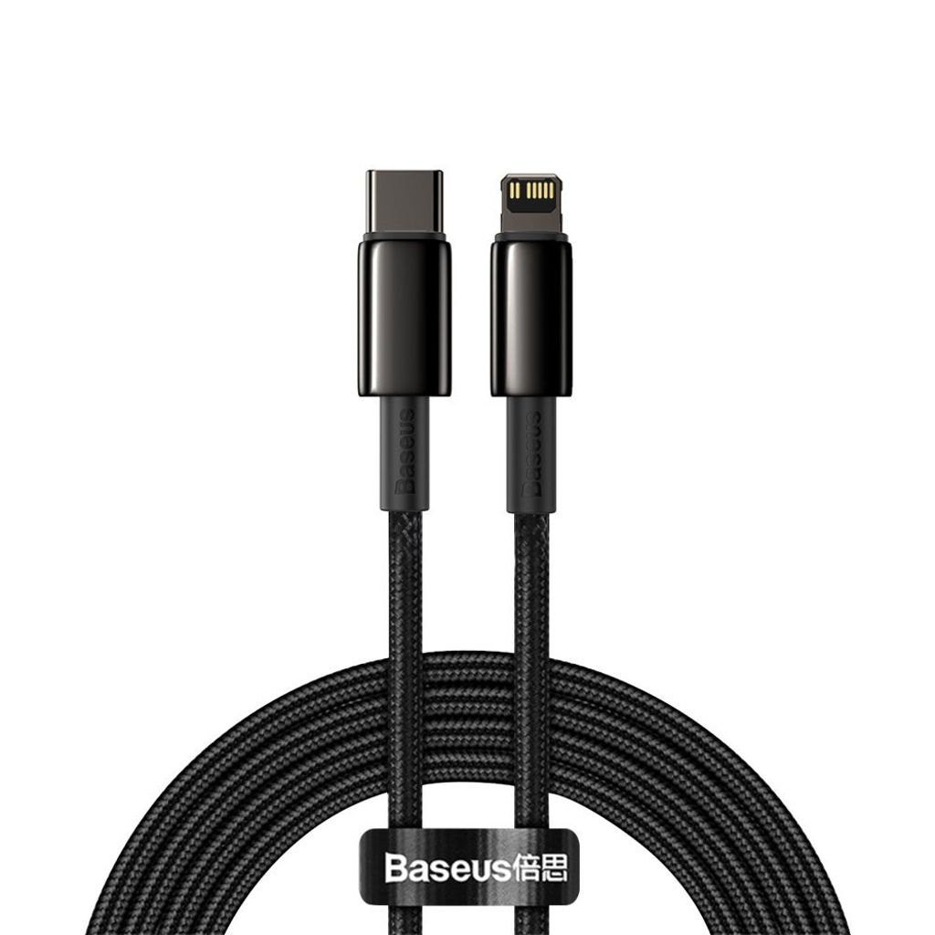 Baseus CATLWJ-A01 Lightning til USB-C PD 20W 480Mb/s 2m kabel – sort