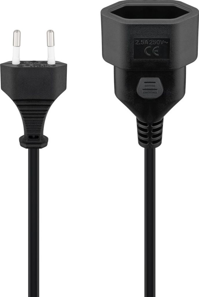 Goobay förlängningskabel Europlug 2 m – svart