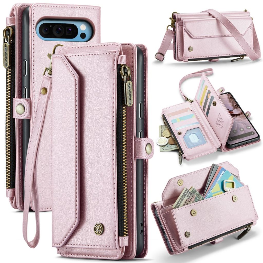 CASEME Google Pixel 10 Pro XL Fodral med 10 Kortfack - Rosa