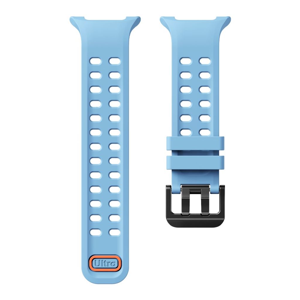 Samsung Galaxy Watch9/8/8 Classic silikon klokkerem med dobbel spenne - Lysblå