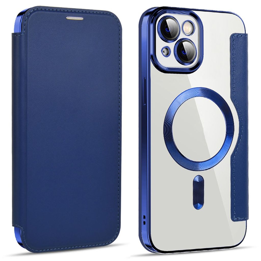 iPhone 14 Plus Plånboksfodral MagSafe RFID-blockerande – Safir