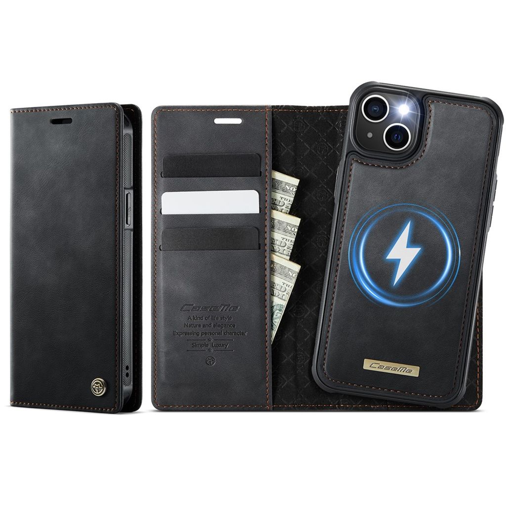 CASEME iPhone 14 Plus / iPhone 15 Plus Kotelo MagSafe - Musta