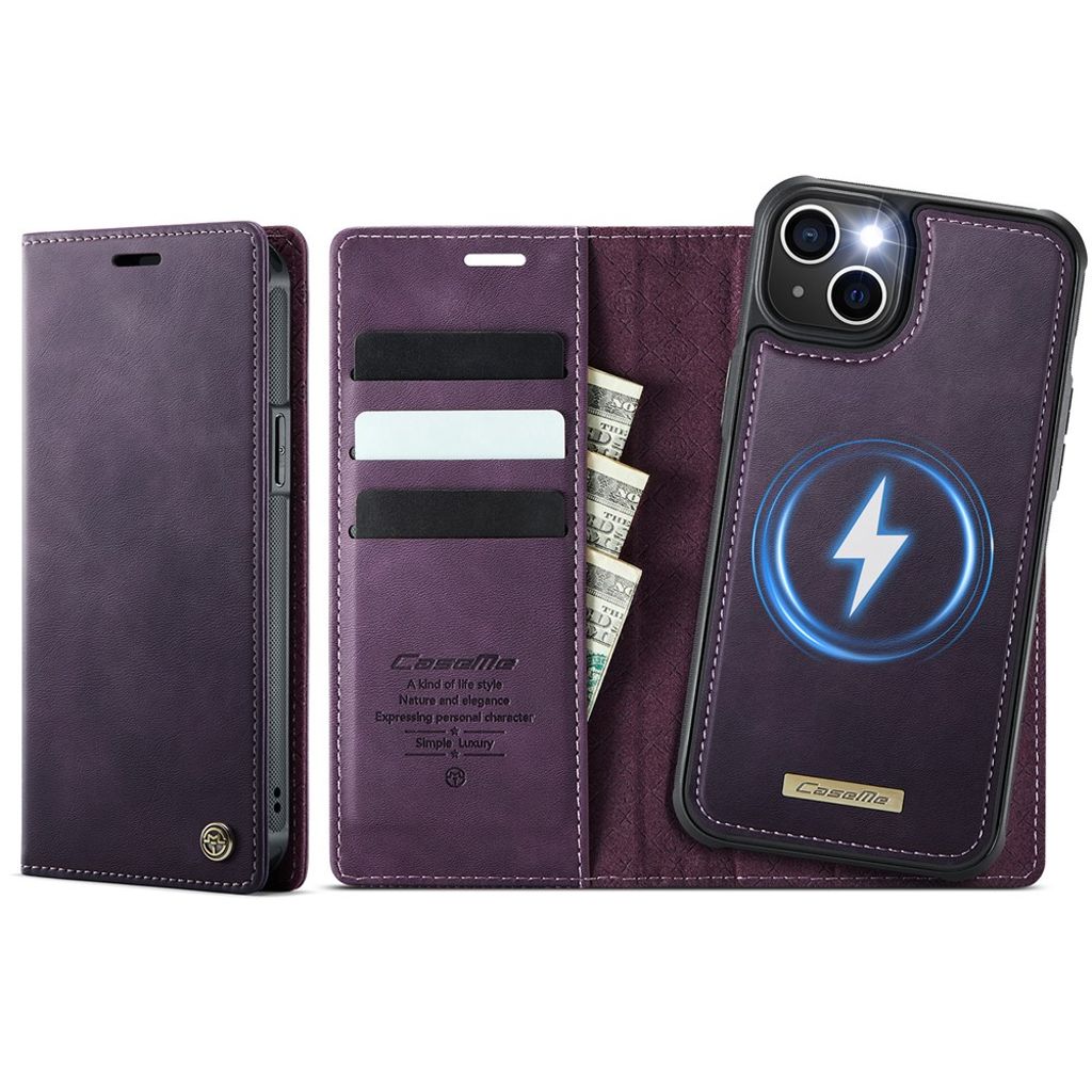 CASEME iPhone 14 Plus / iPhone 15 Plus Kotelo MagSafe - Violetti