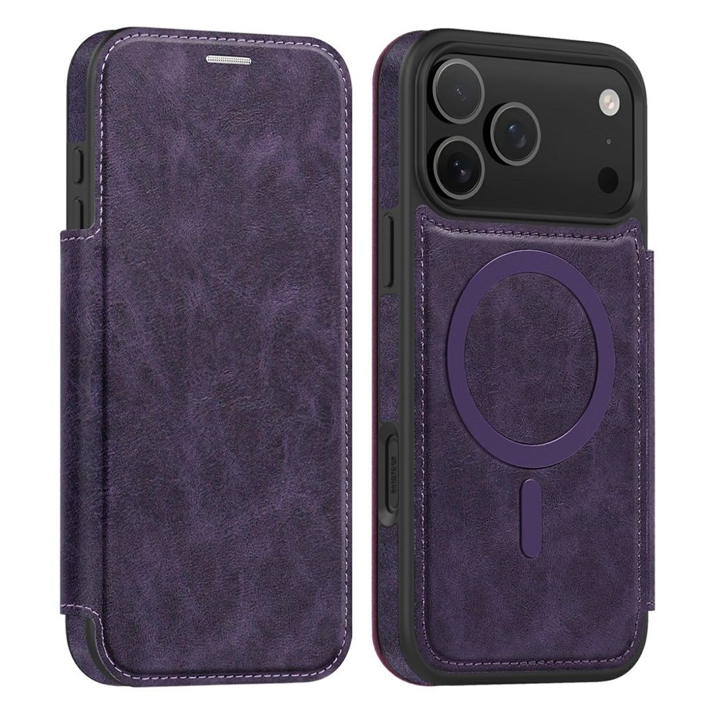 iPhone 18 Pro Max/17 Pro Max MagSafe Lompakkokotelo - Tummanvioletti