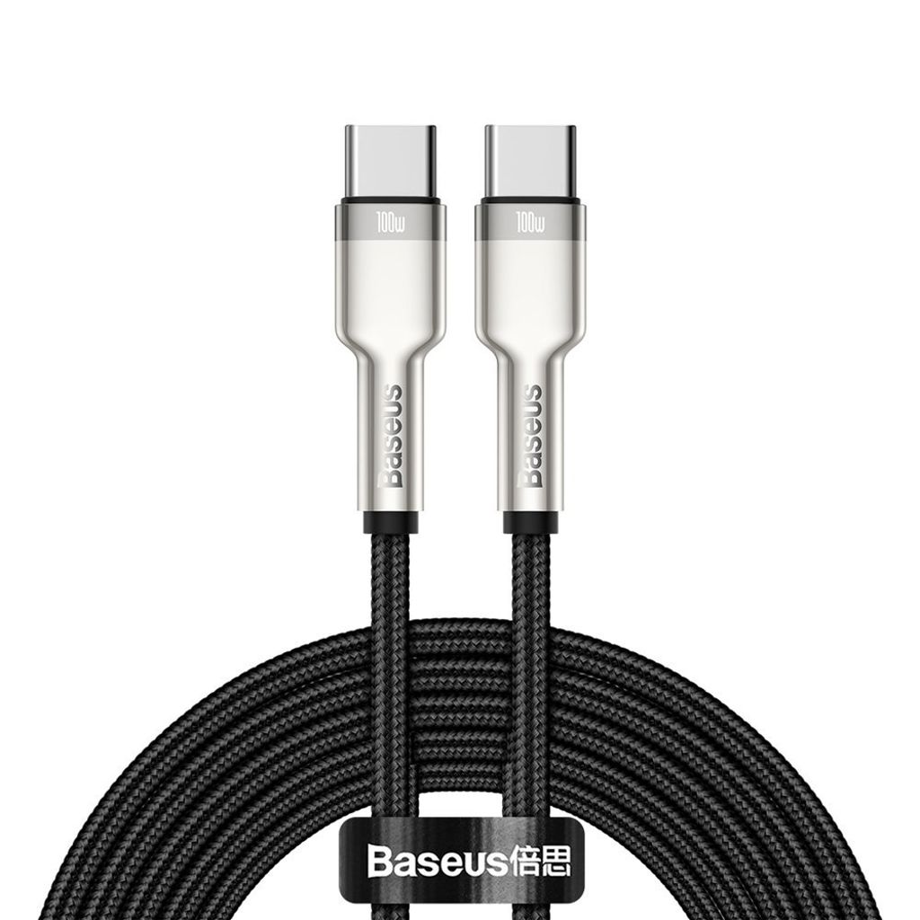 Baseus Cafule Series Metal USB-C / USB-C kabel 100W 2m svart