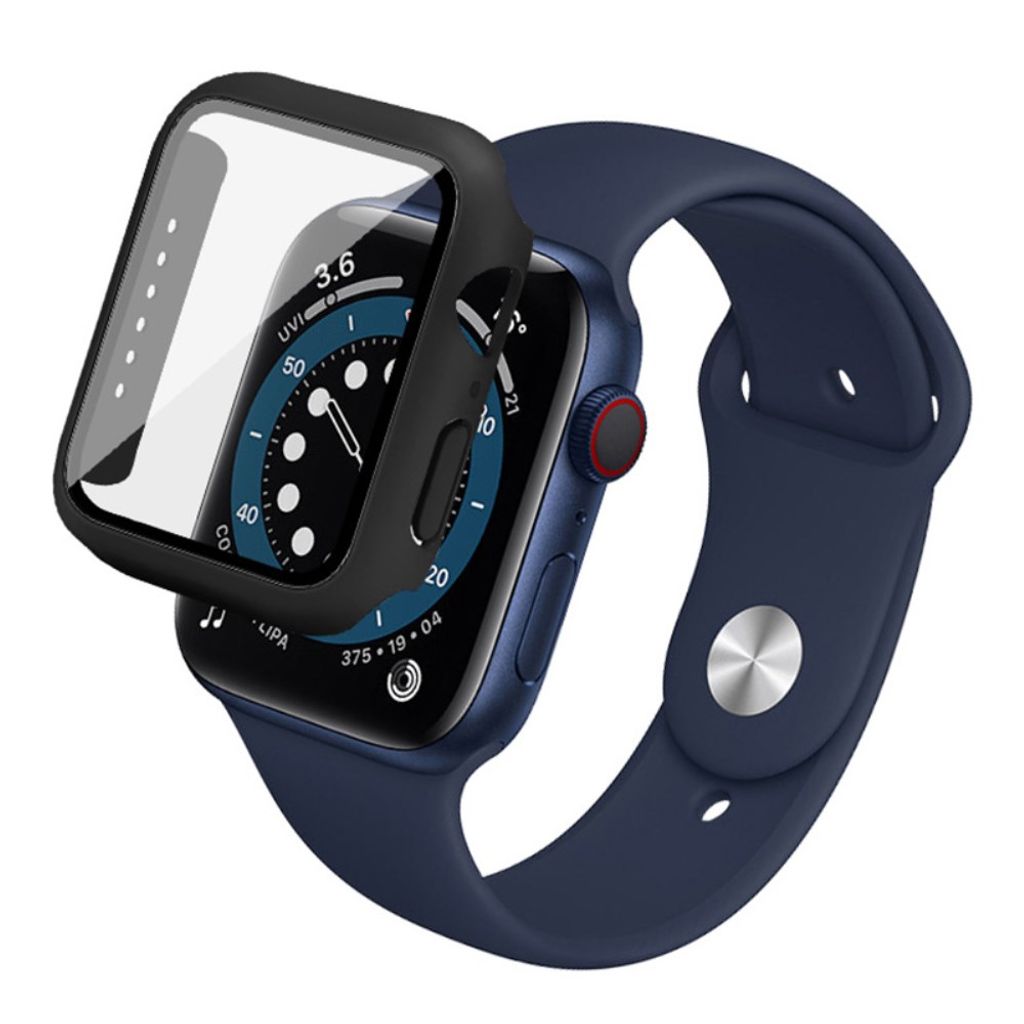 IMAK Apple Watch SE3/SE2/SE1/6/5/4 44 mm deksel med skjermbeskytter – svart