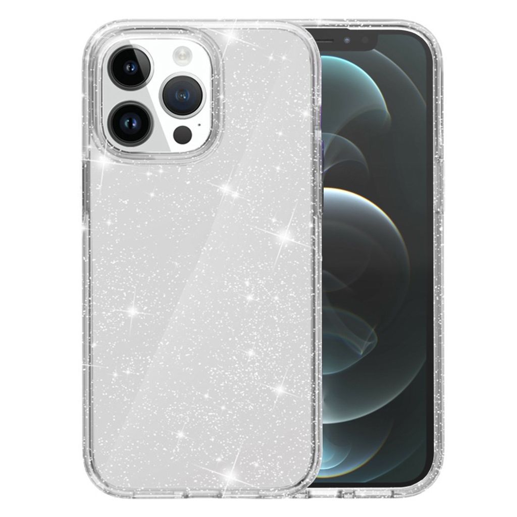 AMORUS iPhone 12 Pro Max Cover Glitter - Hvid