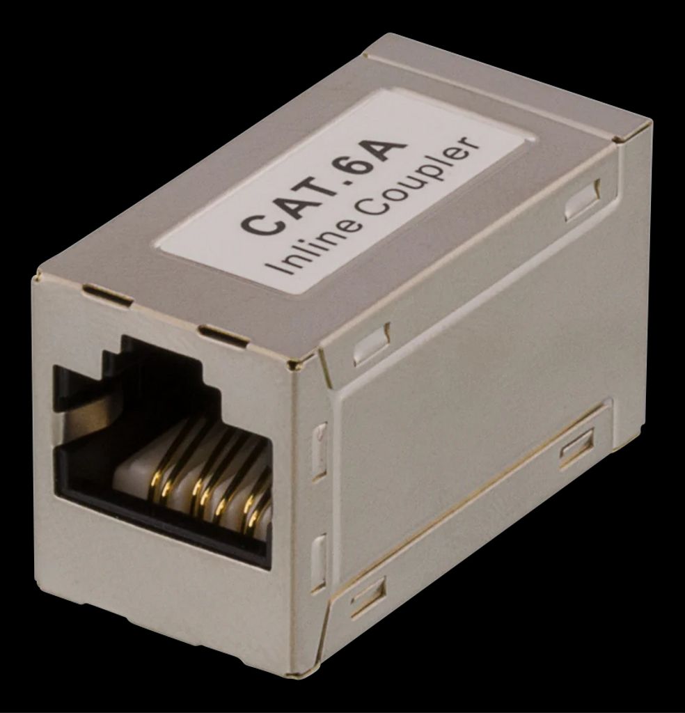 Coupler CAT6a, FTP (shielded), naaras–naaras – hopea