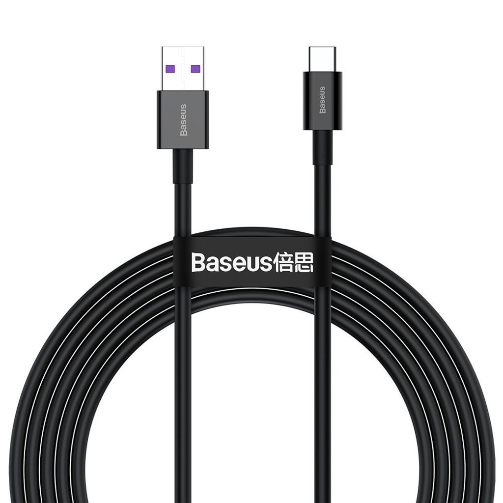 Baseus Superior USB-kabel USB-C 66 W SuperCharge 2 m svart