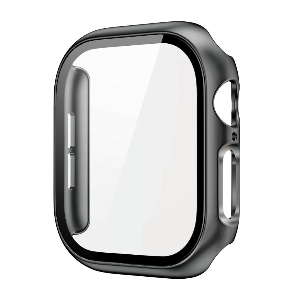 Apple Watch 12 46mm Cover med skærmbeskyttelse i hærdet glas - Sort