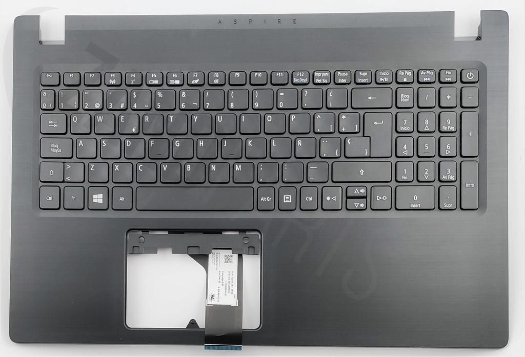 Acer A315-21/31/51 Keyboard (SPANISH) & Upper Cover (BLACK)