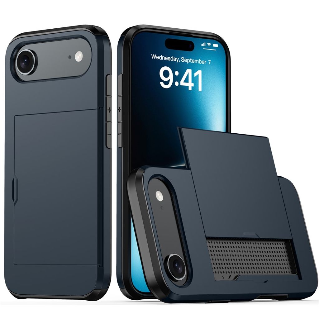 iPhone 17 Air Kuori, Korttipaikka - tumman sininen