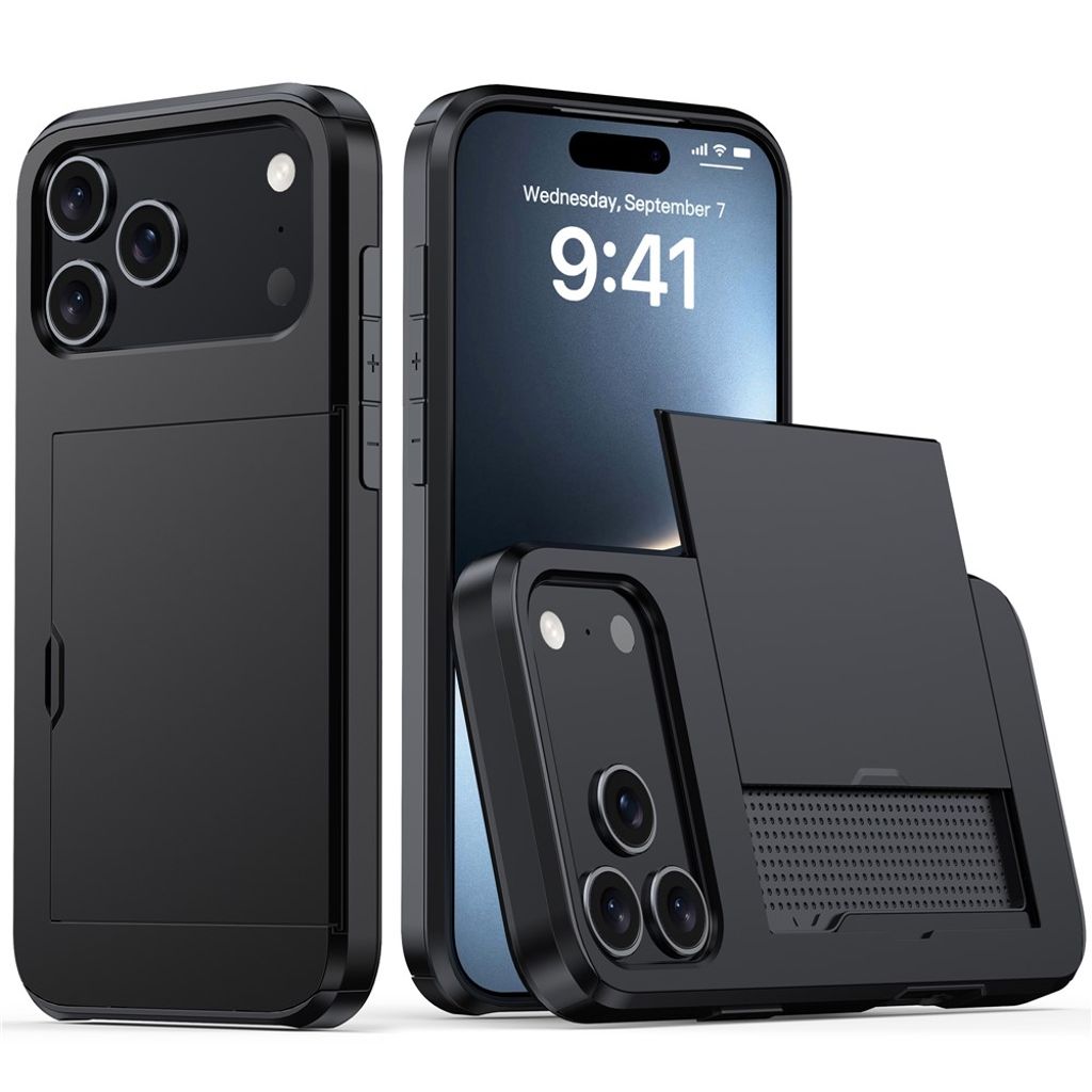 IPhone 17 Pro Skal Med Kortfack Svart Teknikdelar se