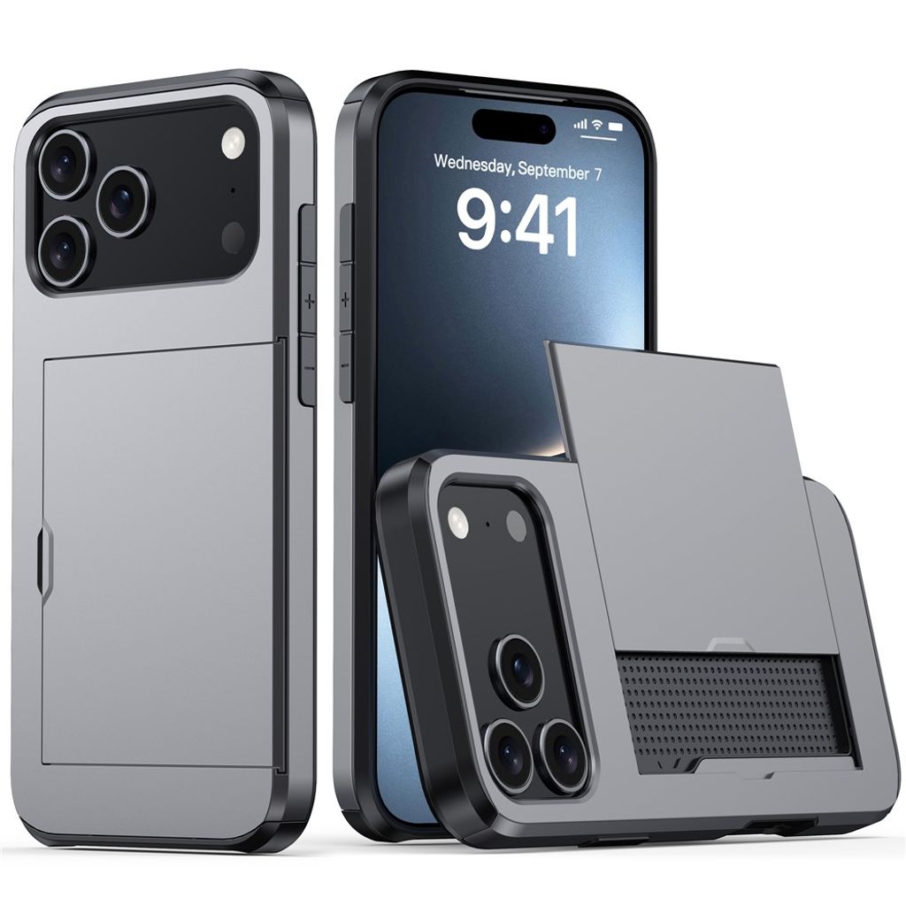 iPhone 17 Pro Max Deksel med kortspor - Grå