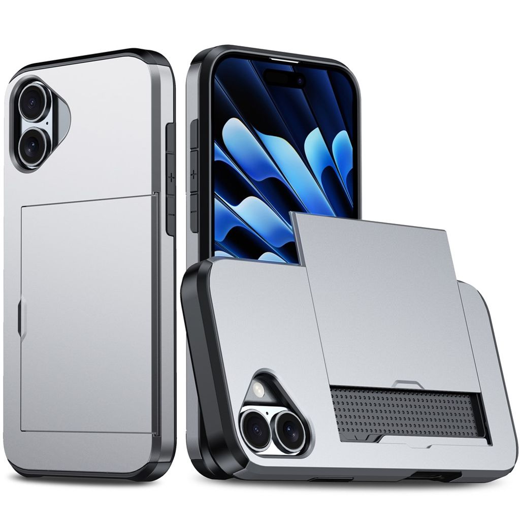 iPhone 17 Deksel med kortspor - Grå