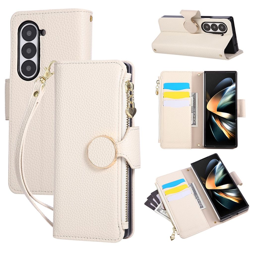 Samsung Galaxy Z Fold7 5G Skal med rem - Beige