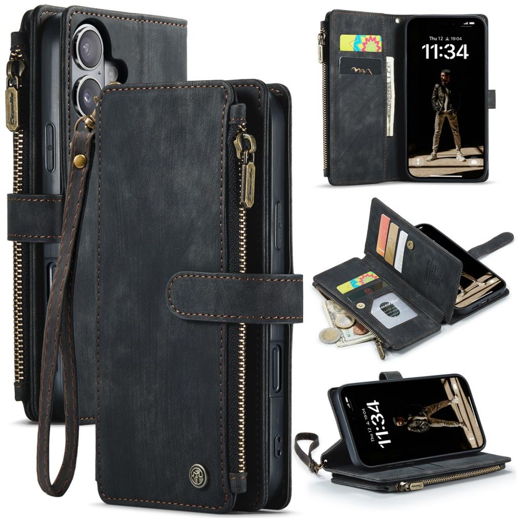 CASEME iPhone 17 Etui med Stativ - Sort