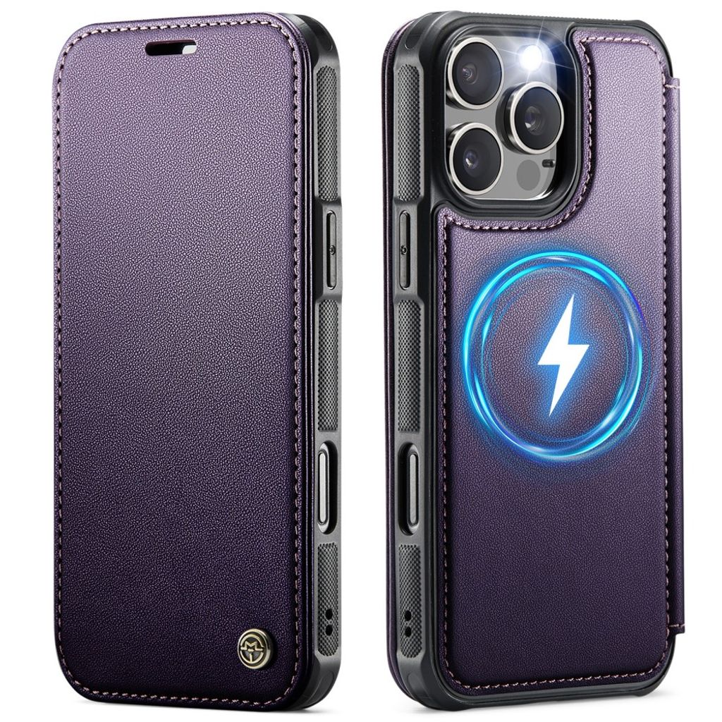 CASEME 053 iPhone 13 Pro Flip Cover MagSafe RFID-blokerende - Lilla