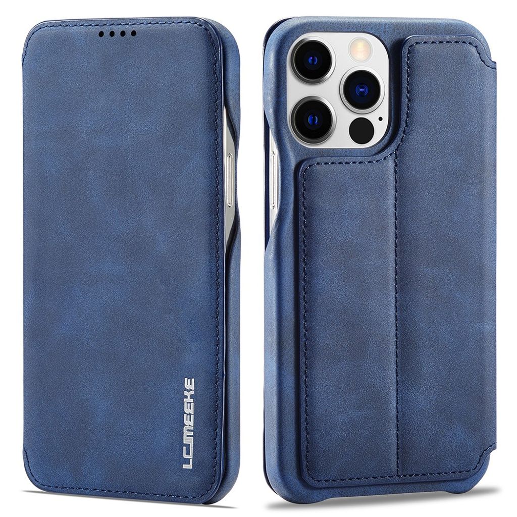 LC.IMEEKE iPhone 14 Pro Max Wallet Cover Magnetic - Blue